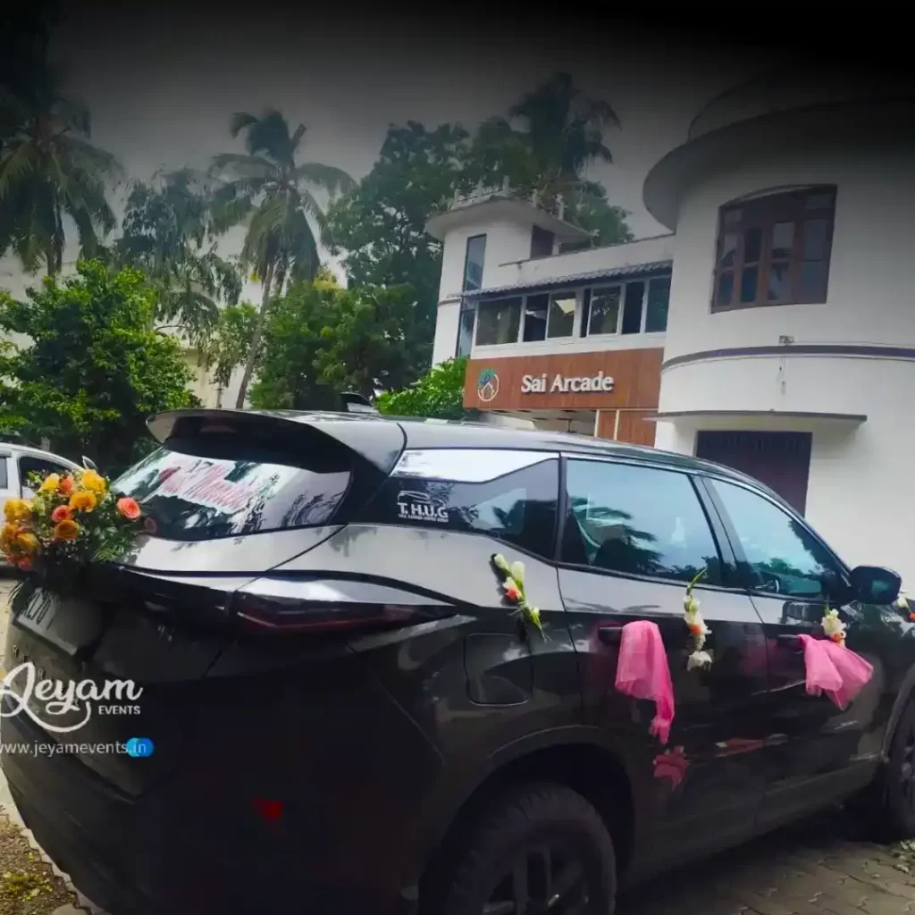 weding car decor tamilnadu